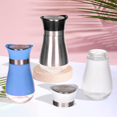 Heart Home Salt Shaker Box | Stainless Steel Pepper Shaker Box | Chilli Flakes Seasoning Sprinkler Box | Namak Daani | Dining Table Masala Box Dabbi | Pack of 3 | Multi