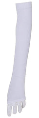 Kuber Industries Cotton 2 Piece Full Hand Arm Sleeves Gloves Set - White, Standard