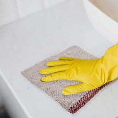 Kuber Industries Floor Cleaning Pocha | Plain Duster Cloth | Cotton Reusable Sweeping Cloth For Home | Small | Kitchen | 18x18 Inch | Pack of 6 | White