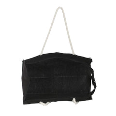 Kuber Industries Canvas Small Lunch Carry Bag (Black)-CTKTC13352