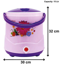 Kuber Industries Flower Printed Insulated Water Jug, Camper for Travel, Picnic, Home, Office with Handle, 15 Ltrs (Pink), Standard (HS39KUBMART022429)