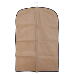 Heart Home Embossed Coat Cover|Non Woven Foldable Hanging Blazer Cover|Half Transparent Wardrobe Organizer Pack of 12 (Coffee)