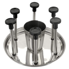 Kuber Industries Stainless Steel Glass Holder & Spoon Organizer (Silver)