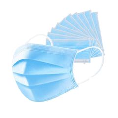 Kuber Industries 3-Layer Non Woven Elastic Ear-Loop Disposable Anti Pollution Mask (Pack of 50, Blue)