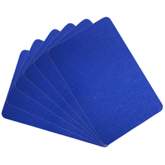 Kuber Industries Checkered Design PVC 6 Pieces Dining Table Placemat Set (Blue)-CTKTC29814