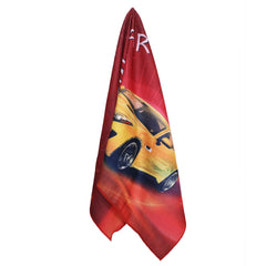 Heart Home Kids Bath Towel|Soft Cotton & Sides Stitched Baby Towel|Microfibered Super Absorbent Car Pattern Towel for Infants,Toddler,55x26 Inch (Maroon)