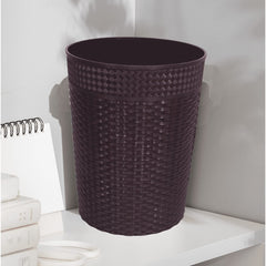 Kuber Industries Dustbin|Plastic Dustbin|Dustbins for Kitchen|Dustbin For Bedroom,Hall|Dustbin For office|10 Litre Dustbin (Brown)