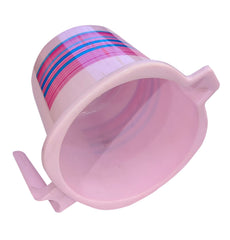 Heart Home Multiuses Plastic Bathroom Mug For Home, Kitchen Use, 1 Litre- Pack of 4 (Pink)