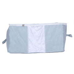 Kuber Industries 4 Piece Non Woven Underbed Storage Organiser Set (Grey )