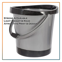 Kuber Industries Plastic Unbreakable Strong Bathroom Ultra Bucket with Handle,18 LTR,(Gray)