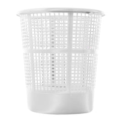 Kuber Industries Mesh Design Plastic Dustbin, Garbage Bin For Home, Kitchen, Office, 5Ltr.- Pack of 4 (White)-47KM0787