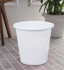 Kuber Industries Plastic Garbage Waste Dustbin/Recycling Bin for Home, Office, Factory, 5 Liters (White)-KUBMART11741