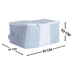 Kuber Industries 4 Piece Non Woven Underbed Storage Organiser Set (Grey )