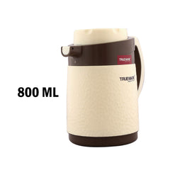 Kuber Industries Sofiya Ruff Tuff Plastic Flask Jug, 800ml, Brown