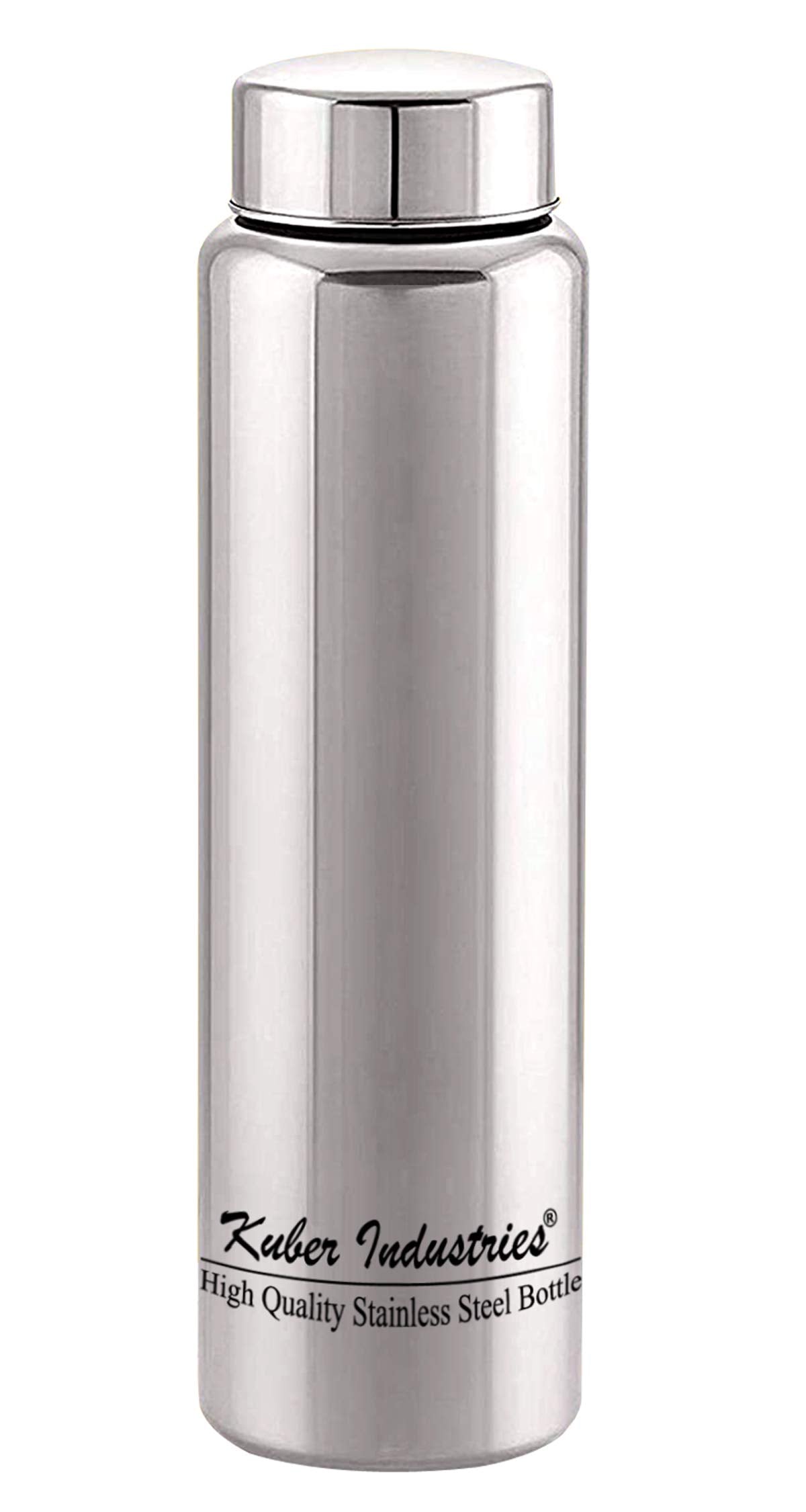 Kuber Industries F_26_KUBMART016702 Stainless Steel Water Bottle, 1000ml, 1 Pc, Silver