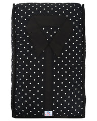 Heart Home Dot Print Cotton Shirt Cover/Clothing Organizer/Wardrobe Organizer For Home, Traveling (Black) 54HH4180.