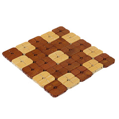 Kuber Industries 4 Pieces Bamboo Tea Coaster Set (Wooden)-CTKTC14528
