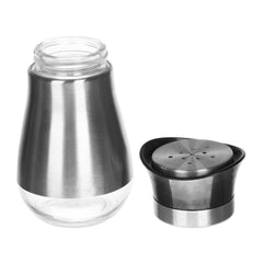 Heart Home Salt Shaker Box | Stainless Steel Pepper Shaker Box | Chilli Flakes Seasoning Sprinkler Box | Namak Daani | Dining Table Masala Box Dabbi | Pack of 2 | Gray