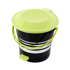 Kuber Industries 3 Pieces Plastic Dustbin Garbage Bin with Handle, 5 Liters (Green) - CTKTC037986