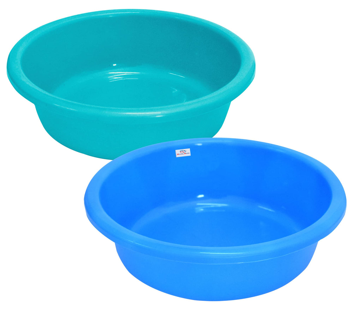 Heart Home Multiuses Plastic Knead Dough Basket/Basin Bowl For Home & Kitchen 6 Ltr- Pack of 2 (Sky Blue & Blue) 52HH3860