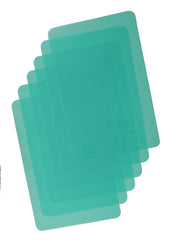 Kuber Industries Circle Design 6 Piece PVC Refrigerator Drawer Mat Set - 17.3"x11.4", Green