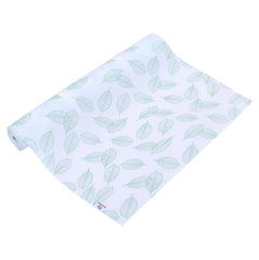 Heart Home Shelf Liner | EVA Kitchen Cabinet Shelf Mat | Anti-Slip Bathroom Mat | Fridge Mat | Table Mat | Green Leaf Print Wardrobe Mat | 3 Meter | White