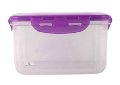 Kuber Industries klick N Seal 402 Airtight Food Storage Container Kitchen Container for Storage Plastic Storage Box for Kitchen Airtight Container Storage Jar (1450ml)-Pack of 3 (Purple)-KUBMART15744