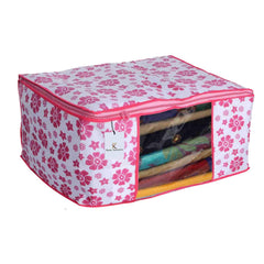 Kuber Industries 6 Piece Non Woven Saree Cover Set, Pink,Large Size ,CTKNEW153