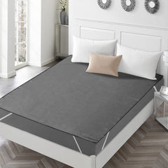 Heart Home Waterproof/Dustproof PVC Double Bed Mattress Protector, 72"x78" (Grey)-50HH01232
