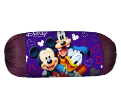 Heart Home Disney Team Mickey Bolster Cover|Polyester Bolster Cover Set|Diwan Round Bolster Pillow Covers|Luxurious Roll Masand Cover|Pack of 4 (Blue)