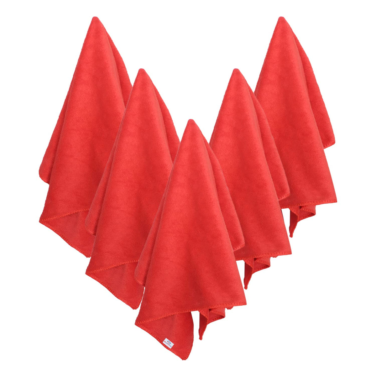 Heart Home Cleaning Cloths|Microfiber Highly Absorbent Wash Towels for Kitchen,Car,Window,24 x 16 Inch,Pack of 5 (Assorted)