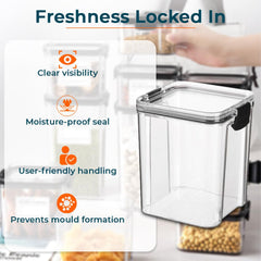 Kuber Industries Small Refrigerator Storage Crisper/Fridge Container with Airtight Lid (Transparent)