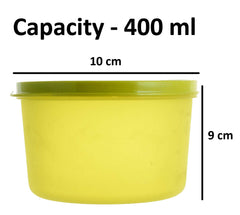 Kuber Industries Plastic 12 Pieces Kitchen Storage Spice Containers, Fridge Container, Food Utility Box, Food Storage Containers Jars 400 Ml (Green) - CTLTC43887