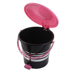 Kuber Industries 3 Pieces Plastic Dustbin Garbage Bin with Handle,5 Liters (Yellow & Pink & Green) -CTKTC038002