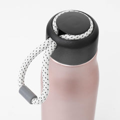 Heart Home Water Bottle | Vacuum Insulated Travel Bottle | Hot & Cold Water Bottle | Water Bottle with Carry Handle | Thermos Flask for Gym Bottle | MYZ-230805E | 550 ML | Pink