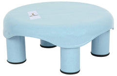 Kuber Industries Bathroom Stool|Plastic Stool for Bathroom|Anti-Slip with Strong Bearing|Solid Surface & Unbreakable Material|Blue