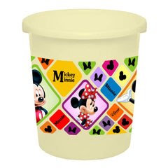 Kuber Industries Disney Mickey Minnie Print Plastic 3 Pieces Dustbin/Garbage Bin/Waste Bin, 5 Liters (Cream) -HS_35_KUBMARTS17766