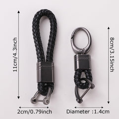 Kuber Industries Keychain/Keyring/Key Tag|Car Key Clip, Key Holder, Key Organizer|Pack of 2 (Black)