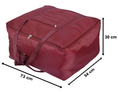 Kuber Industries Fabric 73 cms Jumbo Attachi (Maroon) Travel Duffle (KI21090)