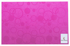 Kuber Industries Circle Design 4 Pieces PVC Refrigerator/Fridge Multipurpose Drawer Mat Set(Pink)-CTKTC032308