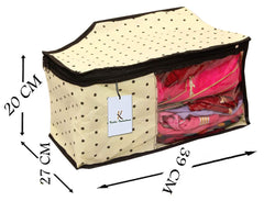 Kuber Industries 3 Piece Non Woven Blouse Cover Set, Ivory