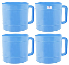Heart Home Plastic Bathroom Mug, 1 Ltr., Pack of 4 (Blue)