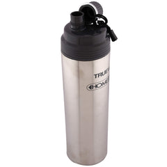 Kuber Industries Infiniti Stainless Steel Water Bottle, 1 litres, Silver