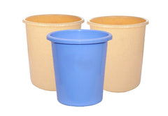 Kuber Industries 3 Piece Plastic Portable Waste Bin Set (DUSTIN17)