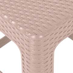 Heart Home Sitting Stool | Stool for Indoor Or Outdoor | Plastic Sitting Stool | Stool for Balcony | Stool for office | Stool for Home & Garden | Optima Big | Pack of 2 | Beige
