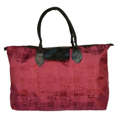 Kuber Industries Multiuses Check Print Rexine Shopping Bags/Grocery Bag for Carry Grocery, Fruits, Vegetable with Handles (Maroon) 52KM3984
