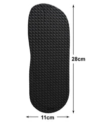 Heart Home Rubber Bathroom Slipper for Men & Women 2 Pair (Black) 54HH4213.