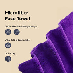 Kuber Industries Microber Cleaning Cloth (40cmX60cm) 400 GSM - Super Absorbent, Quick-Dry, Lint & Scratch Free | Multipurpose Wash Cloth for Kitchen, Window, Cars, SS Silverware | Purple (Pack of 3)