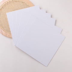 Kuber Industries Blank Cotton Canvas Boards for Painting|Canvas Sheets for Acrylic Painting|Art Panels for Oil & Watercolor Paint|"30x30" CM Pack of 6 (White)