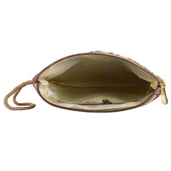 Kuber Industries Floral Design 2 Pieces Polyester Handcrafted Embroidered Women Handbag (CTKTC4407),Multicolour,Standard